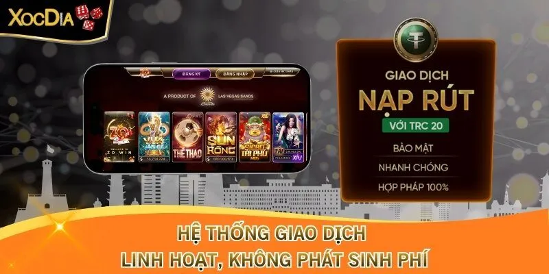 Hệ thống giao dịch linh hoạt, không phát sinh phí