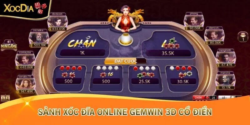 Sảnh xóc đĩa online Gemwin 3D cổ điển